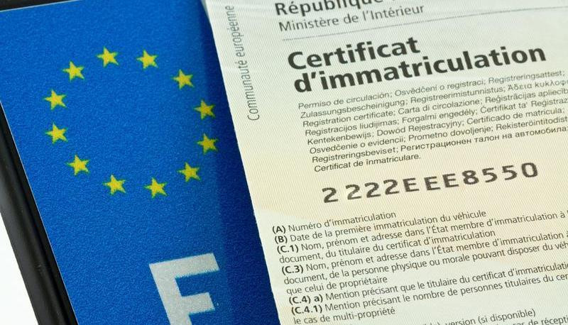 Certificat de conformité carte grise