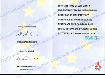 Comment demander et obtenir le certificat de conformité Mitsubishi