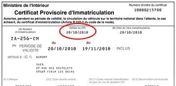 Qu’est-ce qu’une carte grise CPI WW pour les véhicules étrangers ?